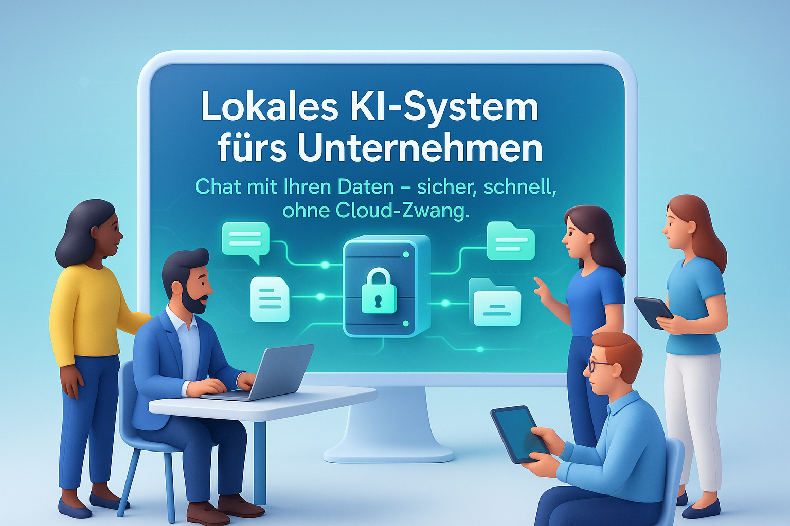 Lokales KI‑System fürs Unternehmen – Chat mit Ihren Daten, sicher, schnell, ohne Cloud‑Zwang