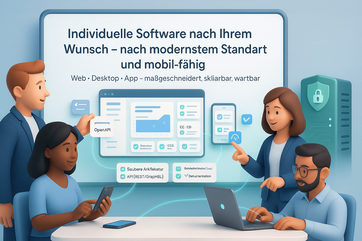 Individuelle Software nach Ihrem Wunsch – nach modernstem Standard und mobil‑fähig